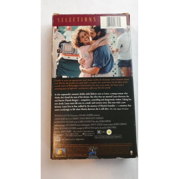 Sleeping With The Enemy VHS Tape 1991 - Julia Roberts - Picture 4 of 5